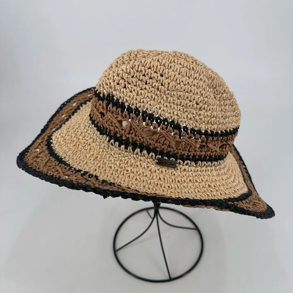 Sun 'N' Sand Women’s Natural Paper‎ Straw Bucket Panama Hat